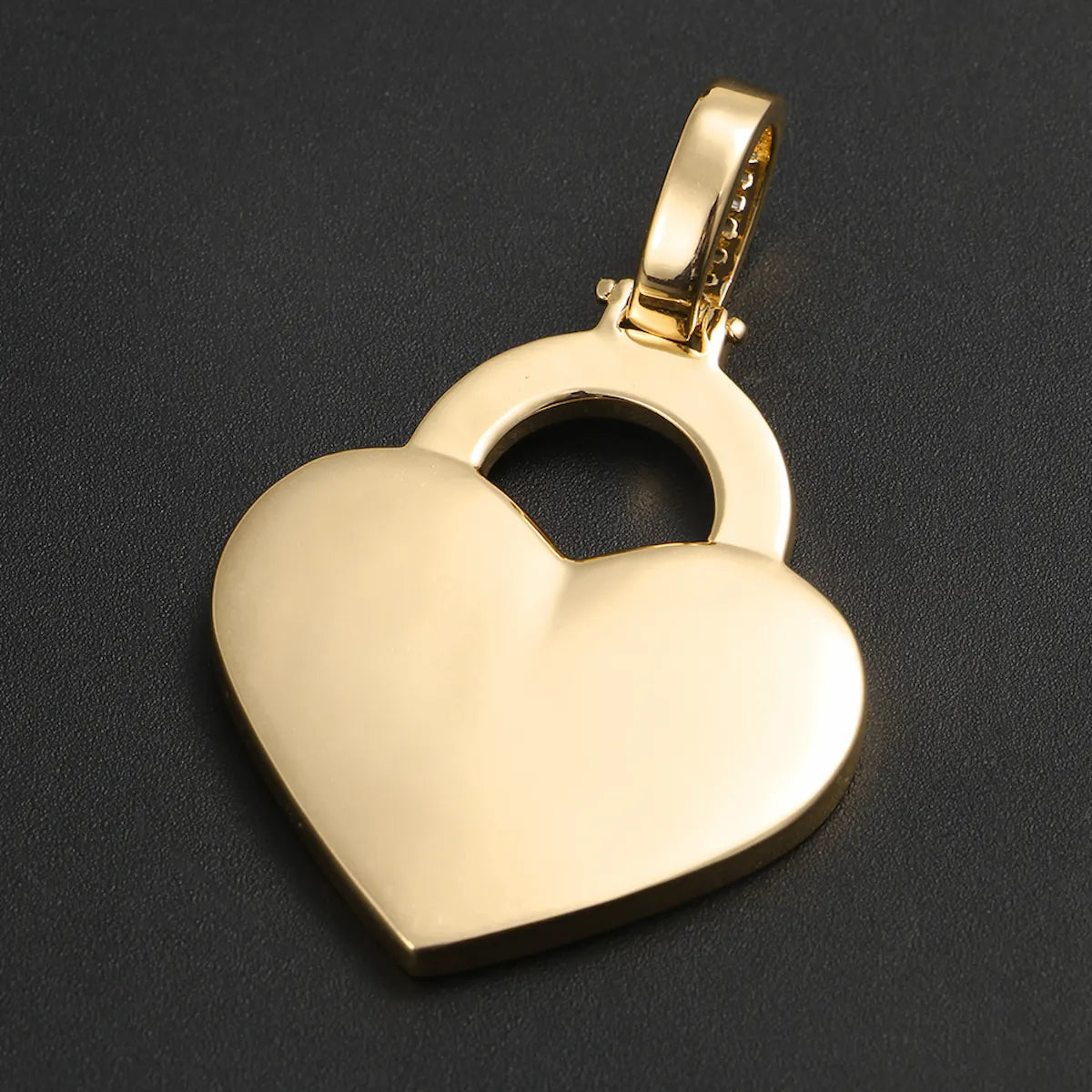 Iced Out Custom Heart Pendant With Picture