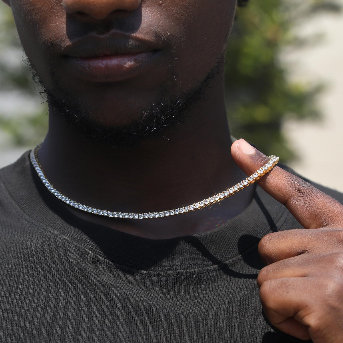 3mm Iced Out CZ Tennis Chain Necklace