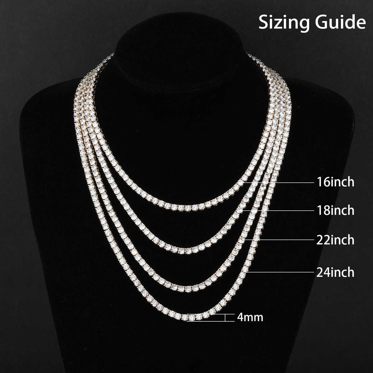 4mm Iced Out CZ Tennis Chain