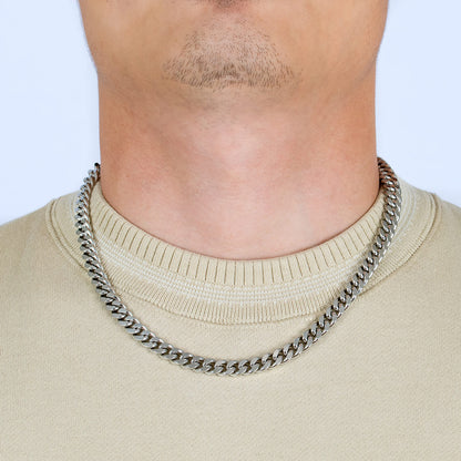 fashion style 8mm Cuban link chain necklace for men