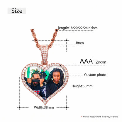 Custom Heart Pendant With Picture