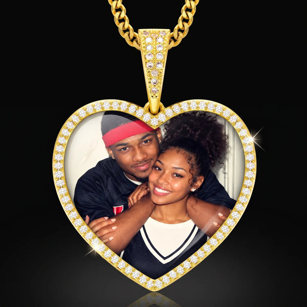 18K Gold Plated Custom Heart Pendant With Picture