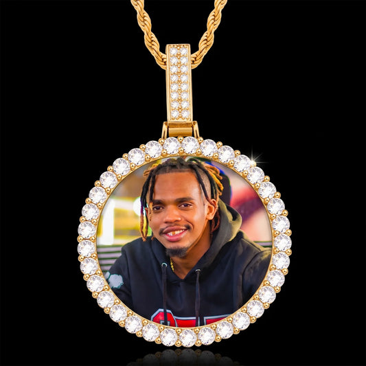 18K Gold Plated Custom Memorial Chain With Picture