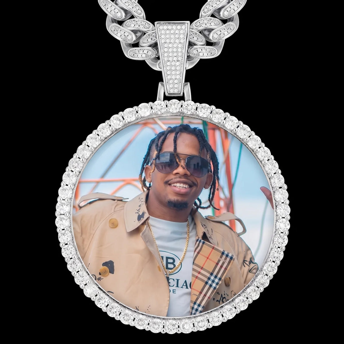 18K Gold Plated Custom Circle Chain with picture