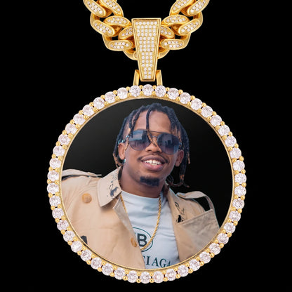 18K Gold Plated Custom Circle Chain with picture