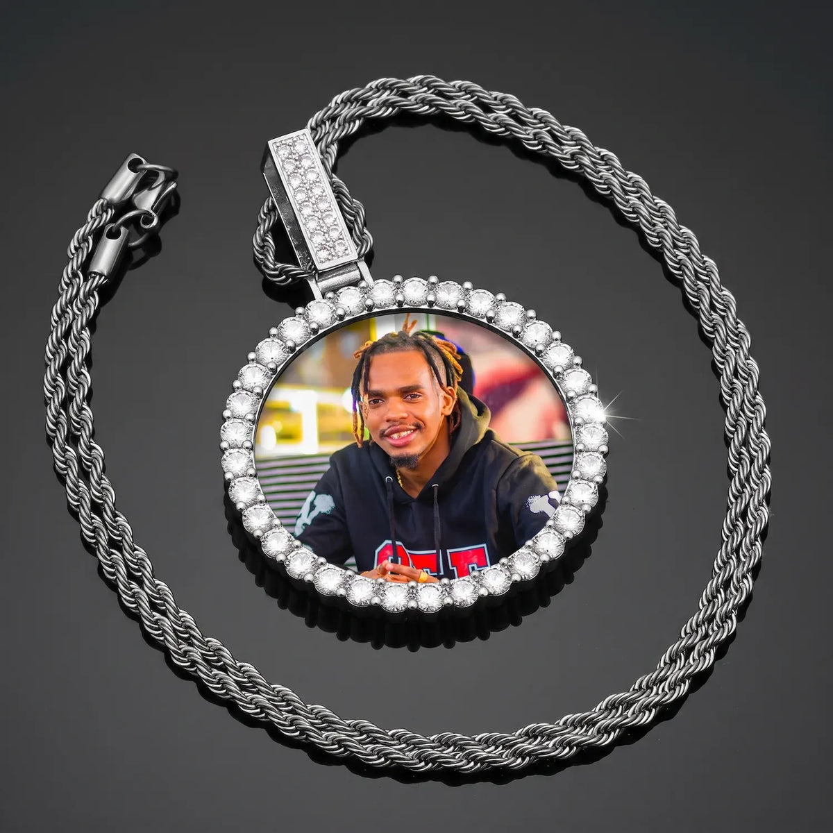 18K Gold Plated Custom Memorial Chain With Picture