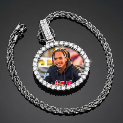 18K Gold Plated Custom Memorial Chain With Picture