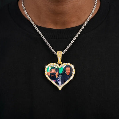 Custom Heart Pendant With Picture