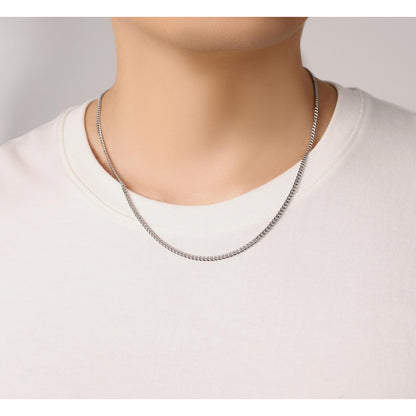 fashion style silver Cuban chain necklace for men