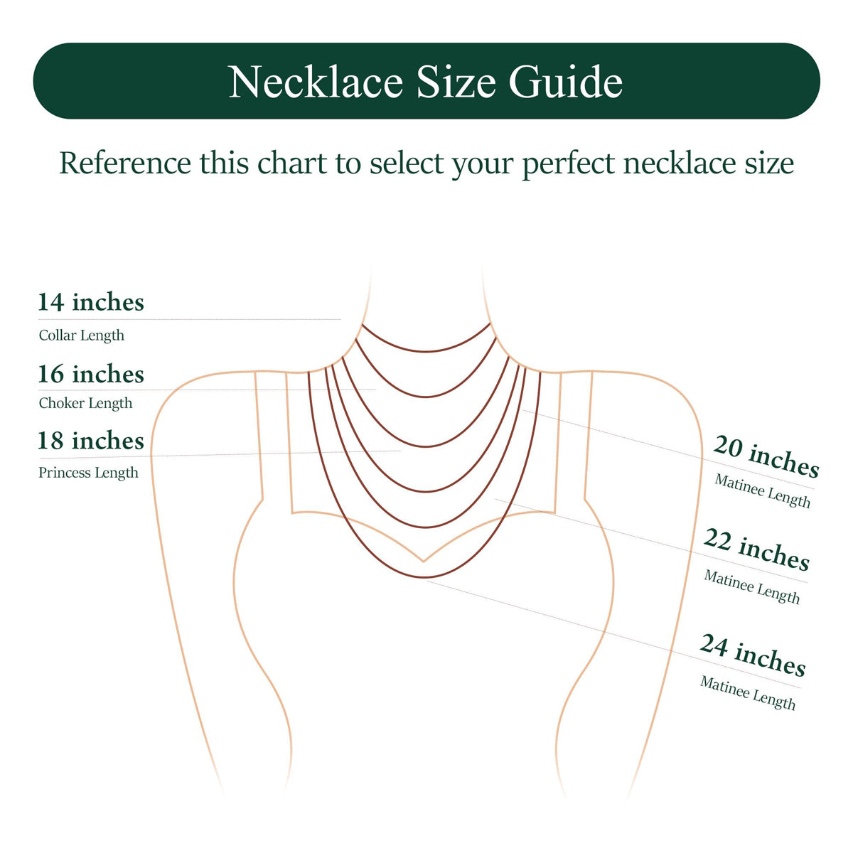 gold iced out chain necklace with CZ diamonds with measurements and size Chart
